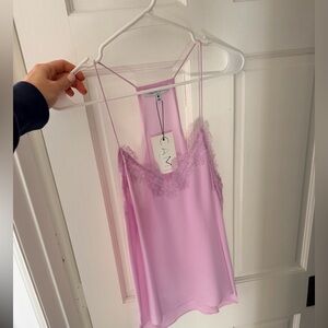 Cami NYC Lavender Lace Trim Camisole